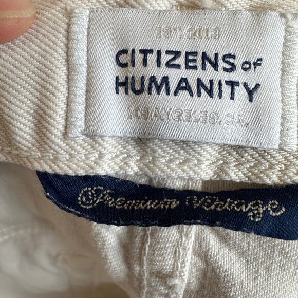 Citizens of Humanity White Micro Barrel Jeans Size 29 High Rise Baggy Rigid $248 - Picture 10 of 11